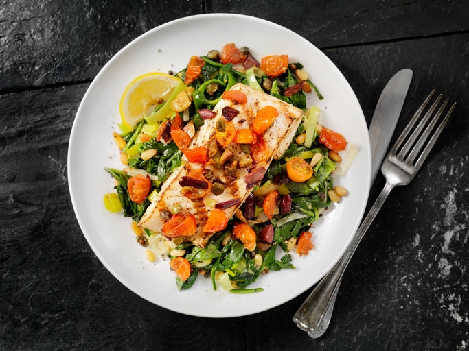 Healthy fish dish
